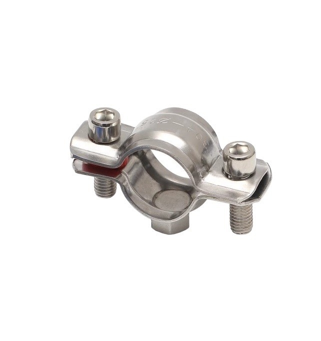 ODM Customized Support Stainless Steel 304 Electro-Galvanized Steel Cushioned Clamp for Dongguan's Food Beverage Pipes