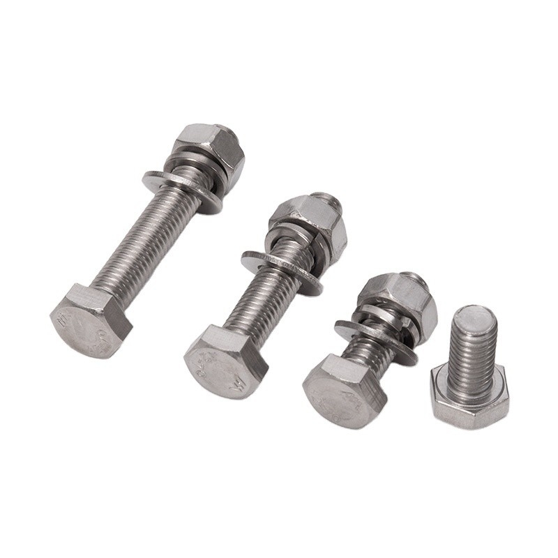 4.8 6.8 Galvanized Carbon Steel Hex Head Bolt Nut Washer Set in Plain Finish for Long-Lasting Performance