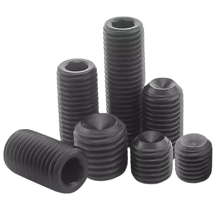 Metric Pan Head DIN916K 304 316 Stainless Steel Knurled Hexagon Cup Point Grub Screw Serrated Hex Socket Cup Point Set Screw