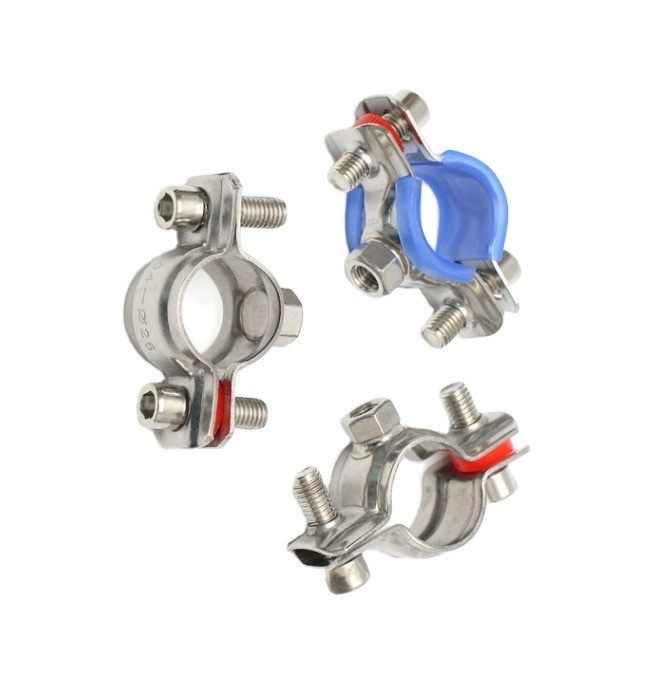 Stainless Steel Customized Support Quick Fist Rubber Lined Pipe Clamps for Standard Pipe Insulation 16-300mm