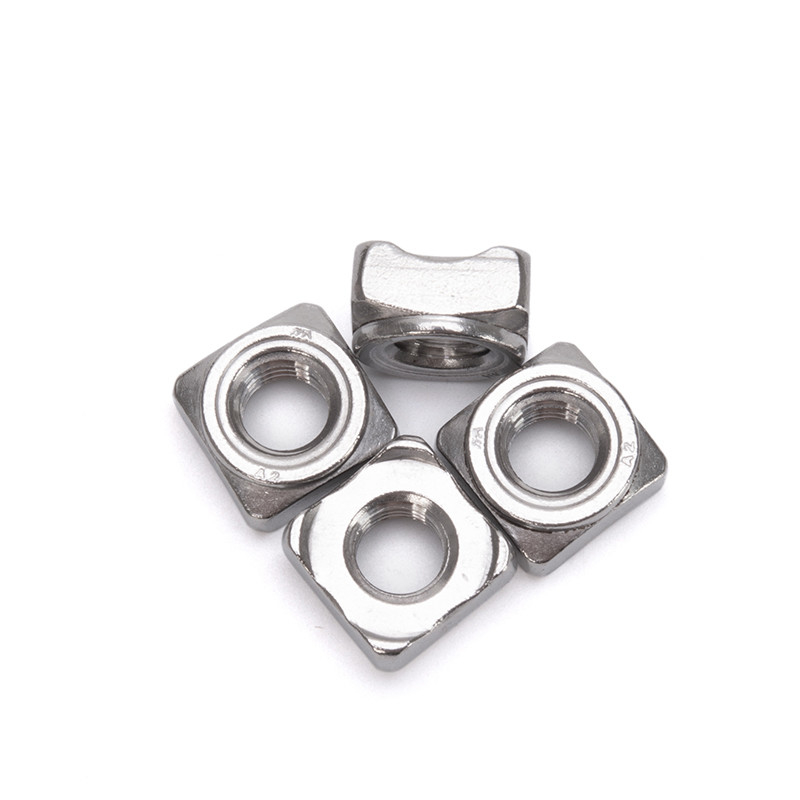 Stainless Steel 304 Square Weld Nuts for M3-M12 Threads in Retail Industry Applications