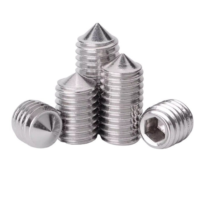 M1-M12 DIN916 1/4-20 3/8-16 Stainless Steel Brass Copper Zinc Fine Tooth Hex Socket Slotted Flat Point Grub Set Screw