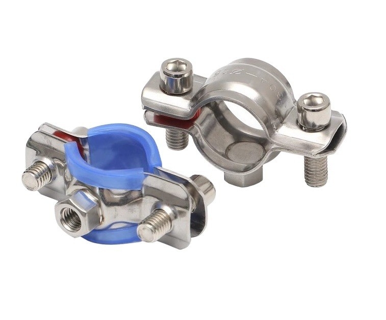 Customized Support ANSI/ASME Standard Heavy Duty EPDM Rubber Joint Steel Pipe Clamps for Healthcare Application 16-300mm