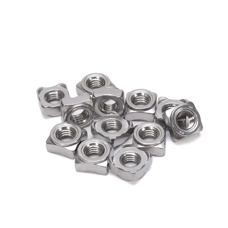 ISO Standard Class 8 10 Steel Oiled Din 928 Square Projection Welding Weld Nuts for Healthcare Equipment and Machinery