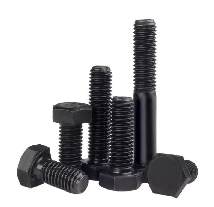 Industrial Grade Black Oxide Steel Hex Head Bolt with Nut M3 M4 M5 M6 M8 M10 M12 M14 M16 M20 GB Standard Grade 10.9
