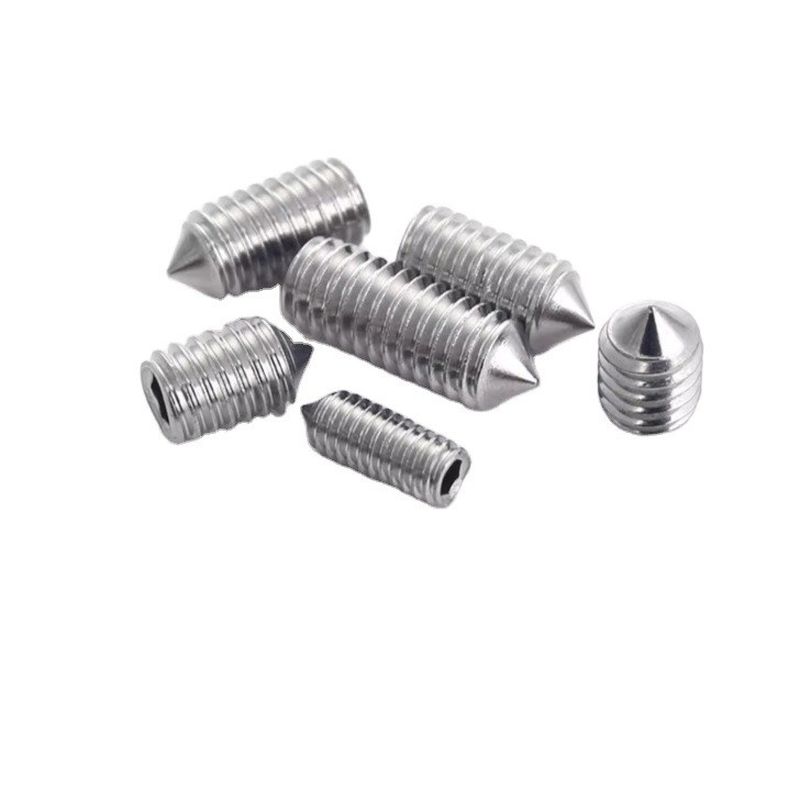 Pan Head Hexagon Allen Screw Flat Point OEM Brass Stainless Steel Hollow Screws with Custom Nylon Tip and Plain Finish
