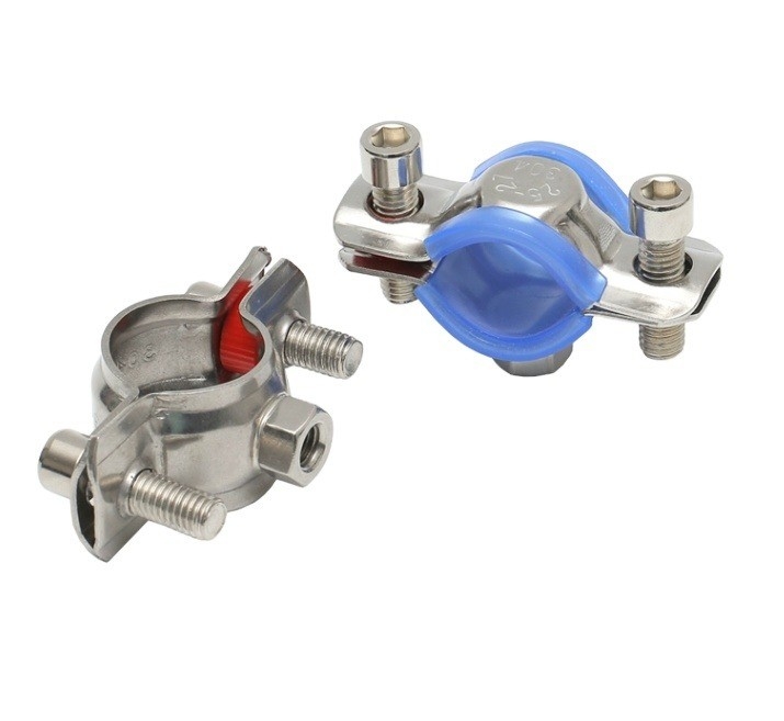 Metal Carbon Steel Zinc Plated Clip Heavy Duty M8 Rubber Pipe Clamp for General Industry Application ANSI/ASME Standard