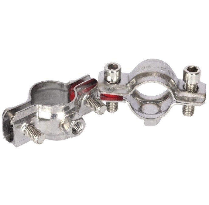 Standard or Nonstandard Pipe Clamps and Inserts Metric Measurement Rubber Saddle Metal Clamp with P Clips Industry Applicatio