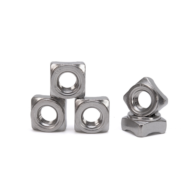 Polished Finish ANSI/ASME Standard Stainless Steel Square Spot Welding Nuts for Healthcare Industry
