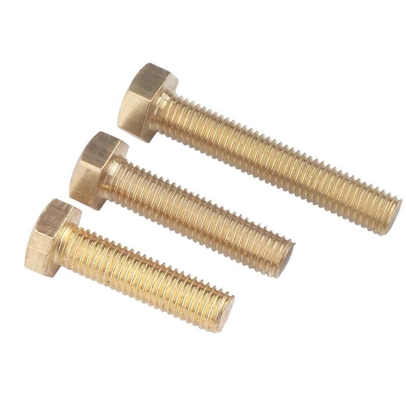 ZINC PLATED Finish Brass Hex Bolts DIN933 m3 m4 m5 m6 m8 m10 m12 m14 m16 m20 for Agricultural Machinery GB Standard
