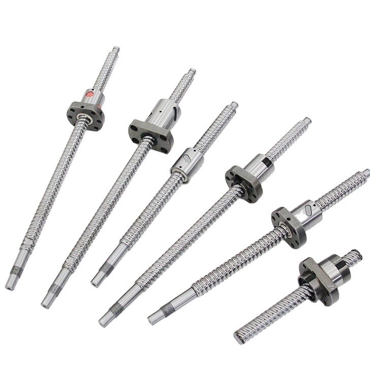 Polishing High Precision Left Hand Thread Ball Screw With Flange Single Ball Nut For CNC Linear Guide Module Chrome Plated