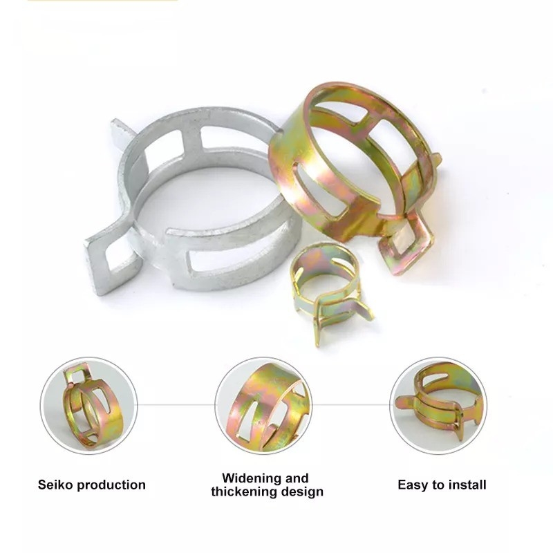 6-15mm Heavy Duty Clamp Spring Band Type Fuel Vacuum Hose Silicone Pipe Tube Clip Zinc Plated Clamps for Heavy Industry