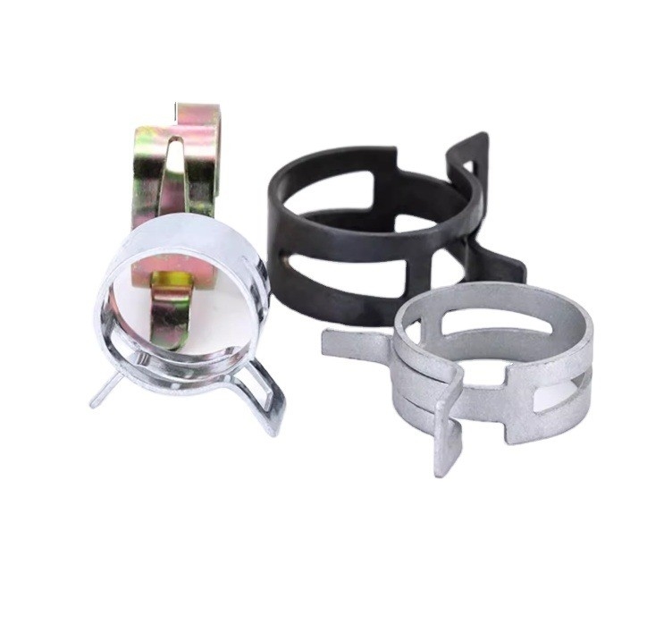 Water Pipe Car Fuel Line Hose Clip with Heavy Industry Stainless Steel Material and ZINC Plated Finish Spring Band Clamp
