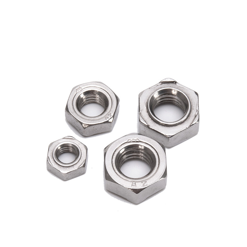 Customized Standard Natural Stainless Steel 201 M10 Hex Head Nut Manufacture for Imperial Inch JIS Standard