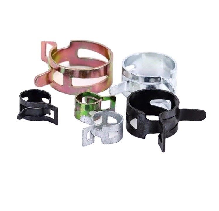 Stainless Steel Zinc Spring Hose Clamping Safety Clip for Automotive Plain Surface Corrosion Resistant Material