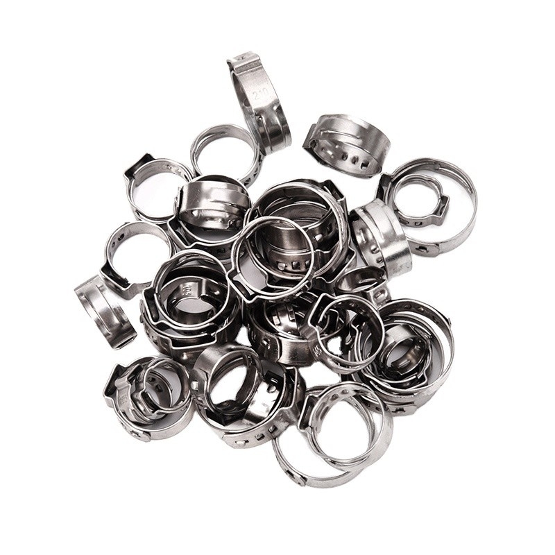 Customized Support High Pressure Stainless Steel Pipe Fitting SS 304 Single Ear Hose Clamp for Heavy Duty Applications