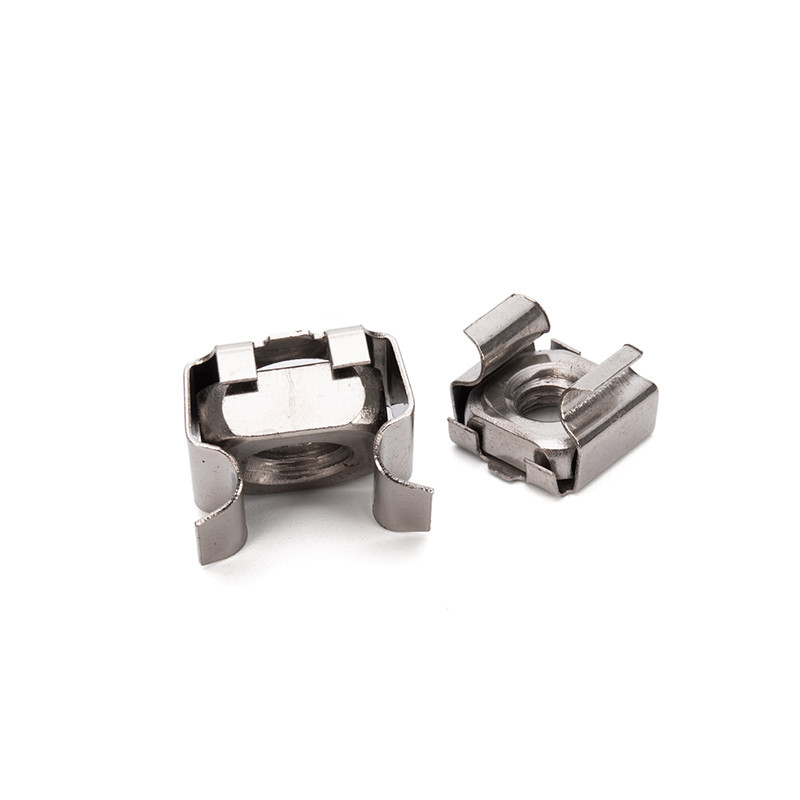 Galvanized Square Lock Nut M4 M6 M8 DIN Standard Customized Clip Nut Stainless Steel Cage Nuts with Black Oxide Finish