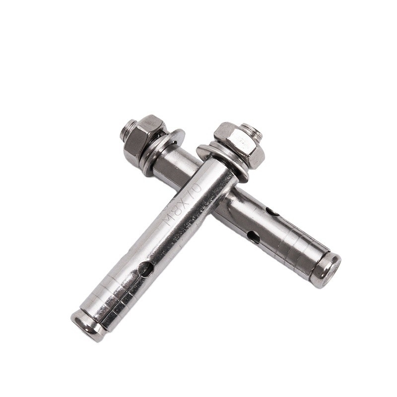 Metric Stainless Steel Hex Nut Sleeve Round Hole Body Flat Washer and Spring Washer Anchor Bolt Finish Longer Life TiCN Capacity 700