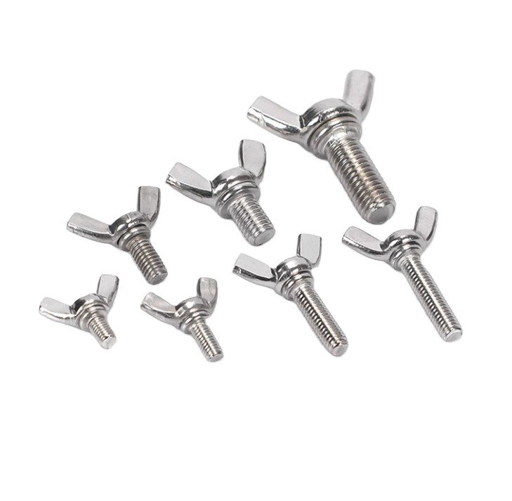 Industry Stainless Steel M3 M4 M5 M6 M8 M10 Hand Twist Butterfly Wing Knob Toggle Spring Thumb Screw Bolt with Customized Size