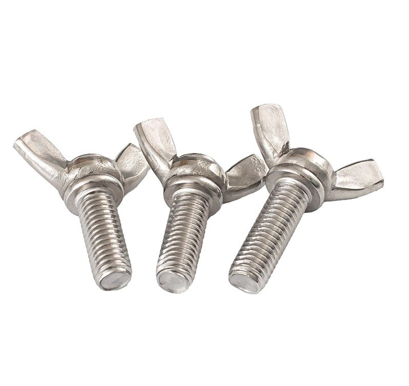 304 Stainless Steel Wing Butterfly Bolt Screw M3 M4 M5 M6 DIN316 with ISO9001 Certification and Custom Colors