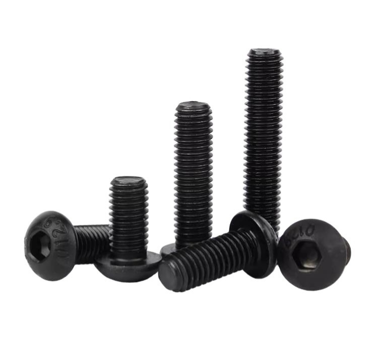 Black Finish Design Beall Carbon Steel M3 M4 M12 Allen Key Mushroom Head Bolt Hex Socket Button Head Screws for Industrial