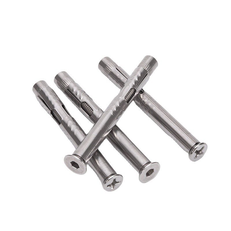 Silver Steel Galvanized Iron Sleeve Anchor Countersunk Head Bolt with Nut 4.8 8.8 10.9 12.9 Grade System of Measurement INCH