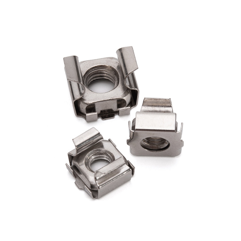 JIS Standard Mining Stainless Steel 304 Square Cage Nuts M4-M12 with Metric Measurement System and Blue Phosphate Finish