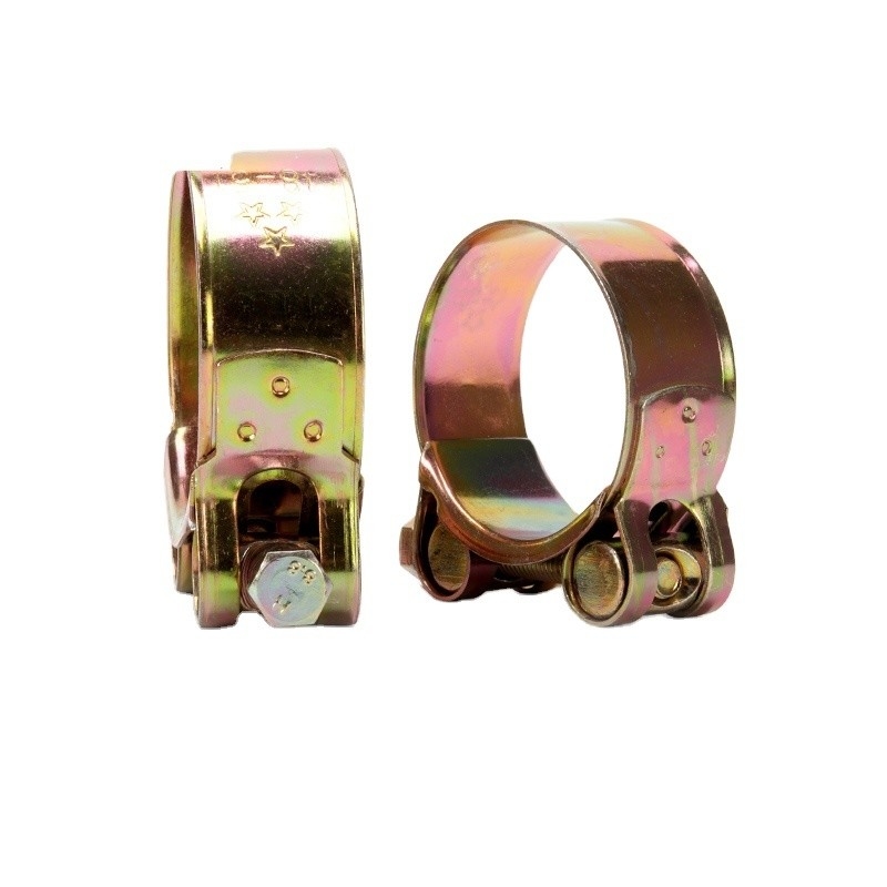 Galvanized Steel Germany Type Zebra Hose Clamps with T Bolt Metric Measurement System and Customized Support