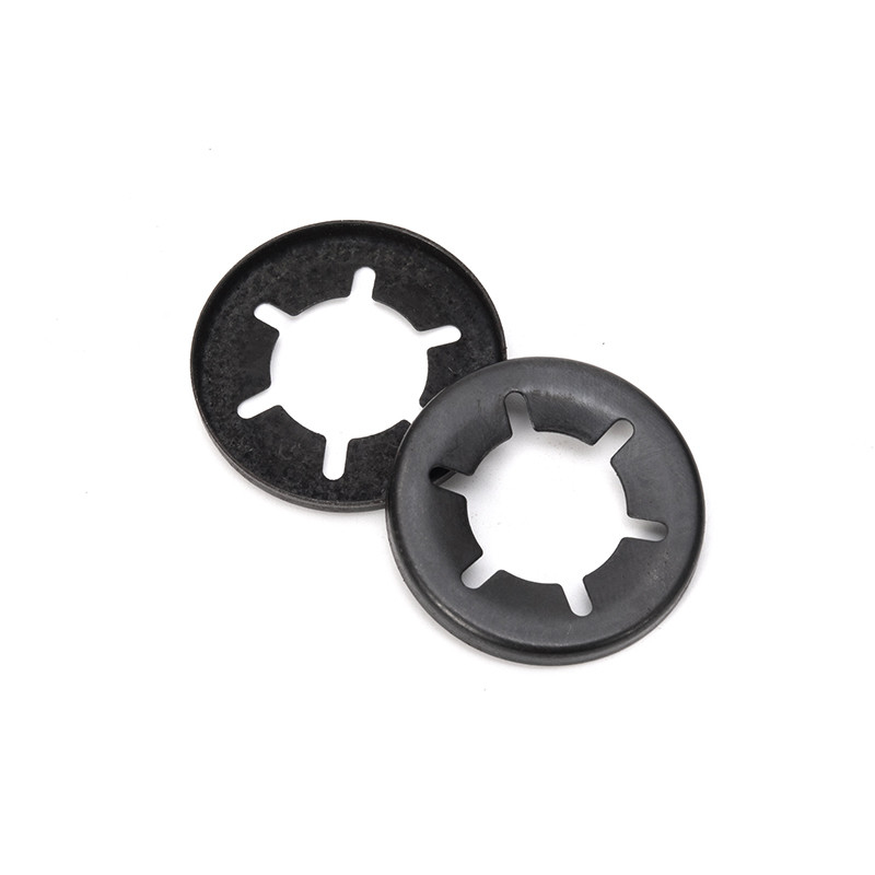 M3-M30 Plain Finish Black Steel Internal Tooth Quick Starlock Clamp Lock Washers Circliips for Shaft External Tooth Style