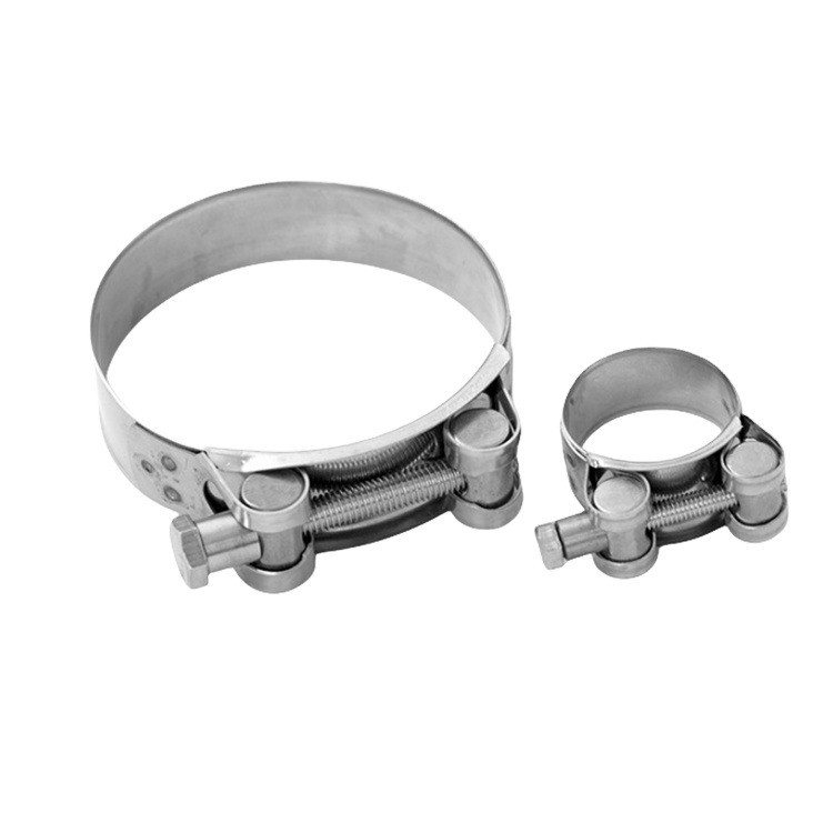 Secure Your Pipes with Plain Surface Stainless Steel Double T Bolt Clamp Heavy Duty Clamp and Customized OEM Support