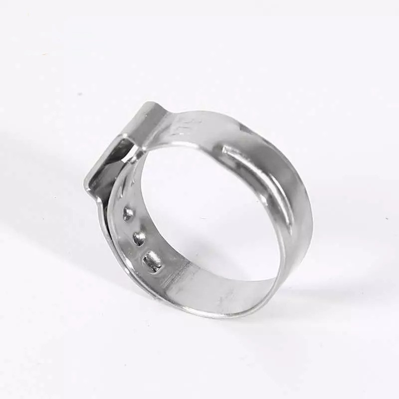 Metric Measurement System Single Ear Stepless Hose Clamp for Pex Plumbing Fittings ZINC Finish JIS Standard