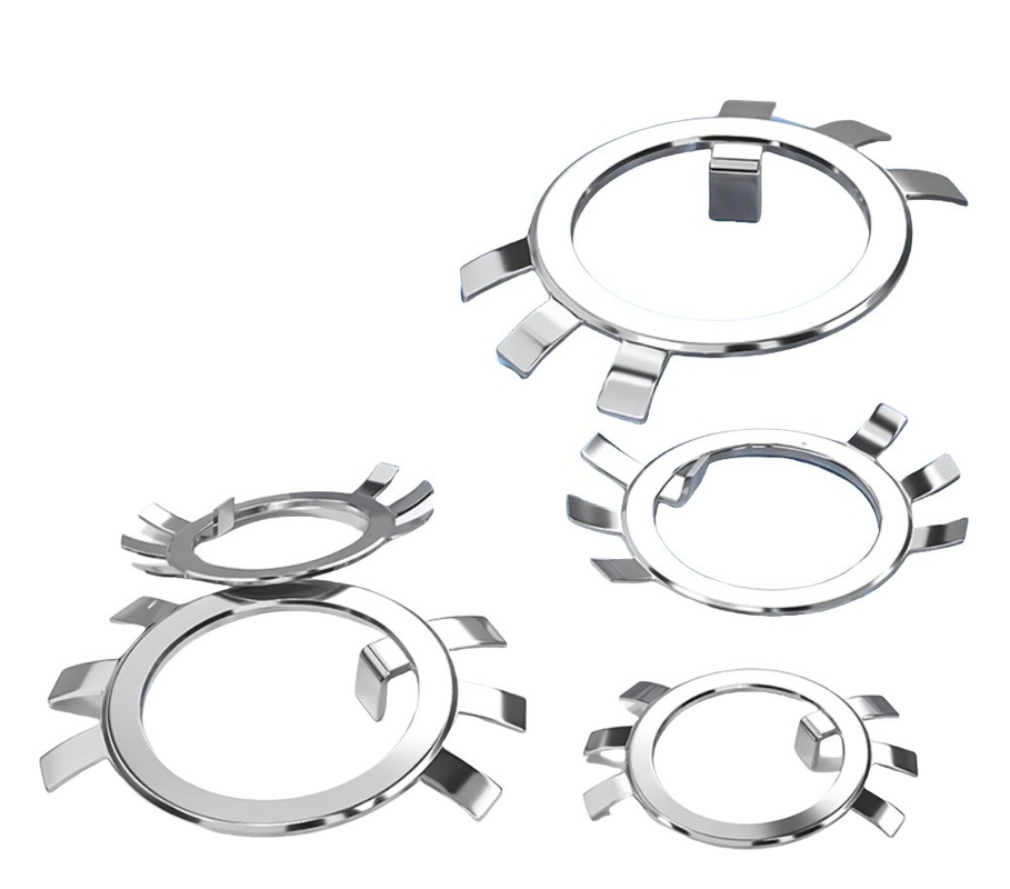 Spring lock washers in Food Beverage ANSI/ASME Standard Carbon Steel Six-claw Washer for Round Nuts in M6-M30 Sizes