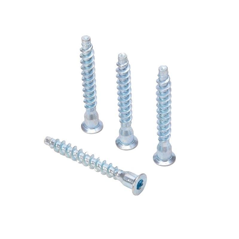 Yellow/White Zinc Plated M7X50 Furniture Screw for Wooden Furniture Euro Grade 4.8/8.8/10.9/12.9 Drilling Tapping Screw