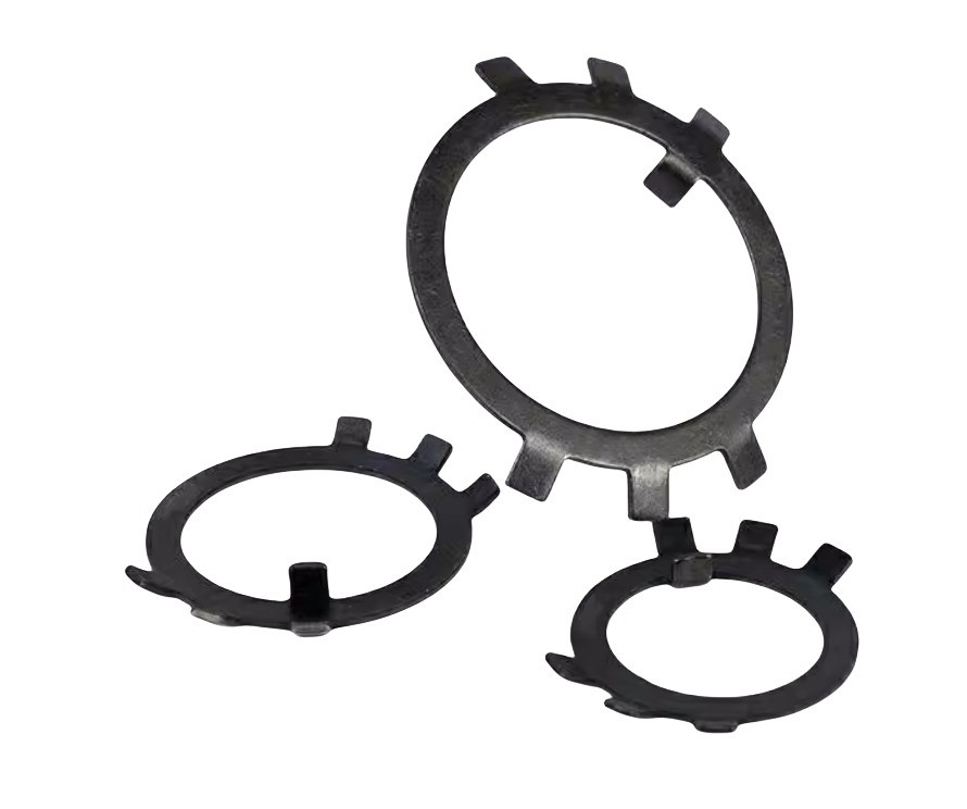 Black Finish ANSI/ASME Standard M10-M200 Split Style Stainless Steel Six Jaw Check Washers Half Shaft Lock for Round Nut