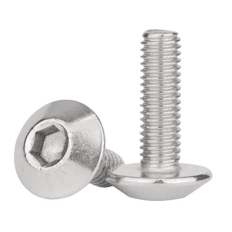Black Oxide Finish Stainless Steel Hexagon Umbrella Head Screw for Heavy Duty Industrial Machinery and Applications