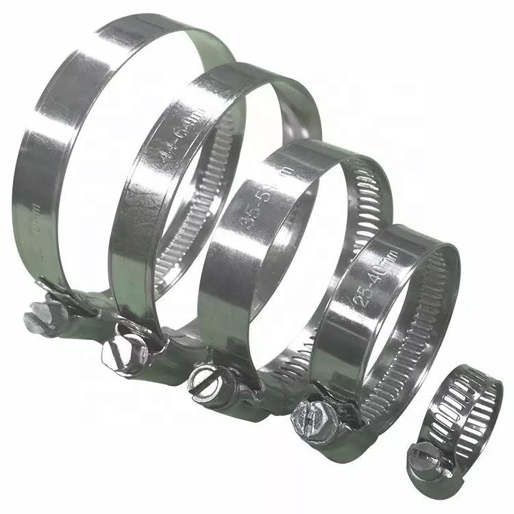 Mining Heavy Industry Performance Germany Type Stainless Steel Hose Clamp with Worm Drive in Metric Measurement System