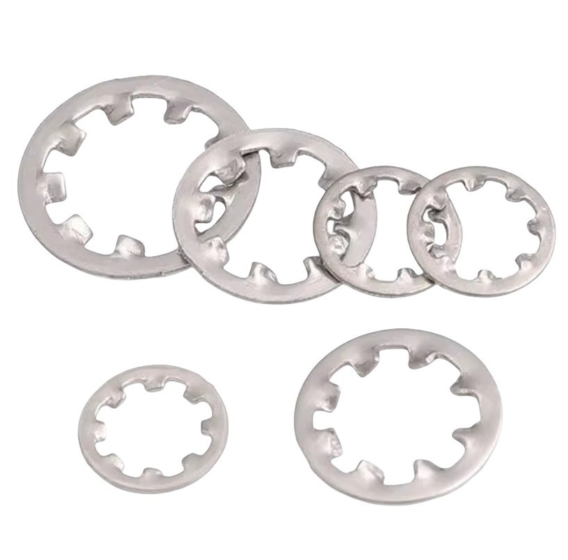 GB Standard Automotive Stainless Steel DIN6797 External Teeth Lock Spring Serrated Washer with Split Style and DIN6797