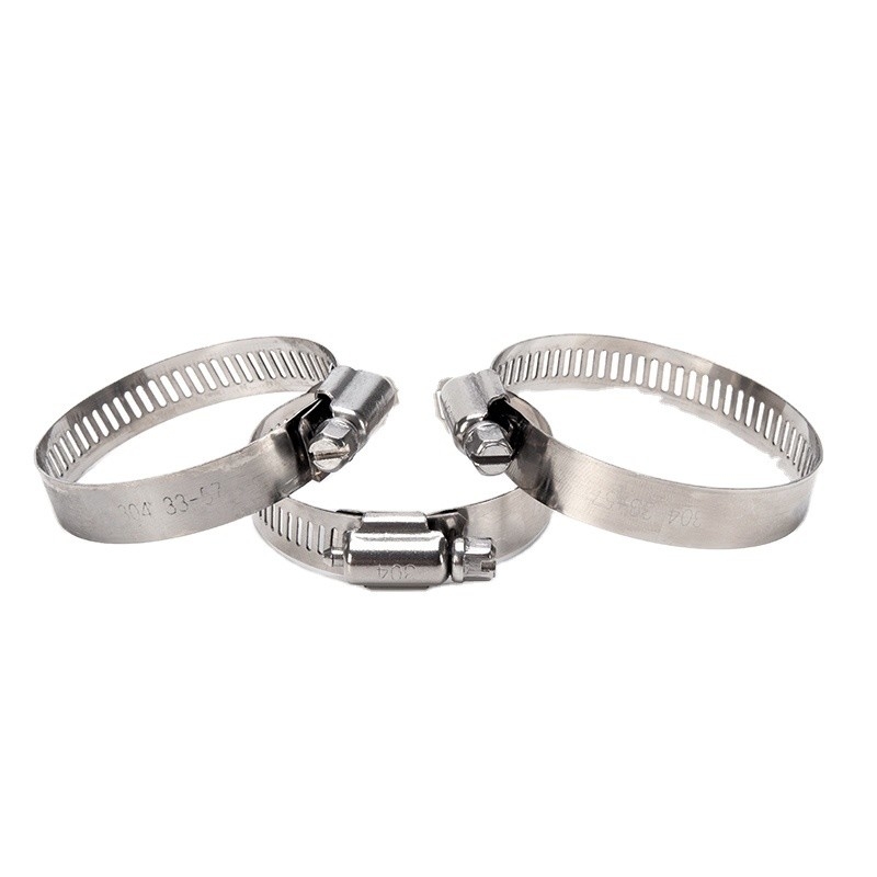 Highly Recommended Heavy Duty German Type Hose Clamp for Automotive Stainless Steel 9mm Bandwidth W2 W4 Worm Gear Clips