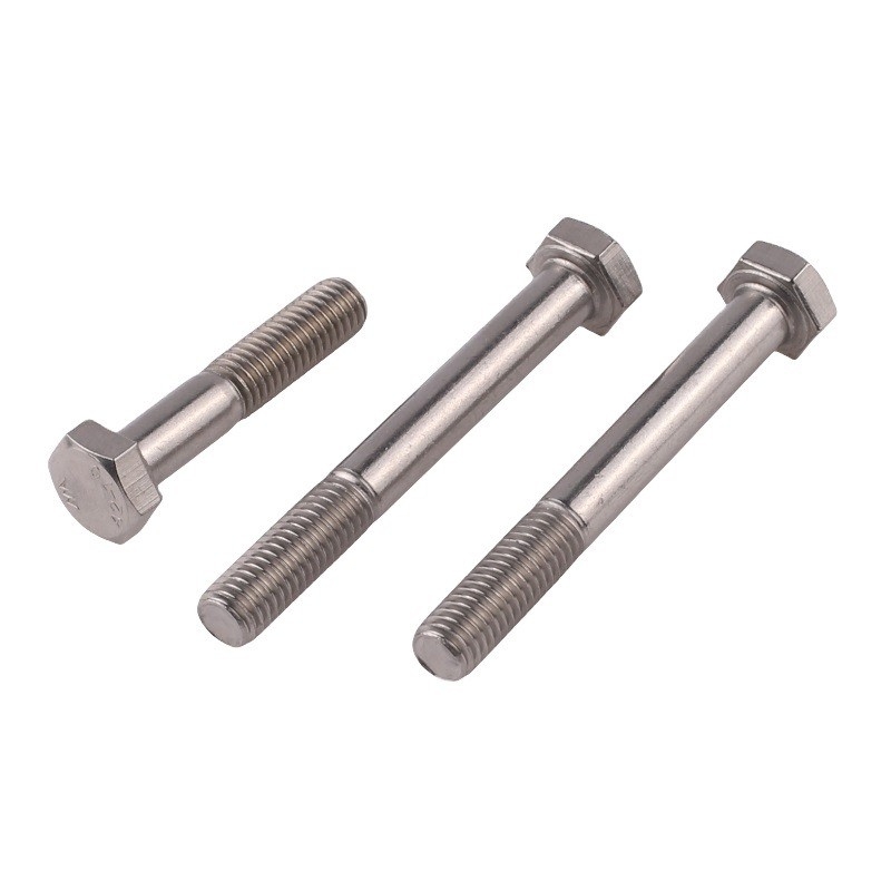 Custom Size M16 M18 M20 Stainless Steel SUS 304 316 316L Hexagon Head Bolt DIN933 DIN931 Metric GB Standard for Machinery