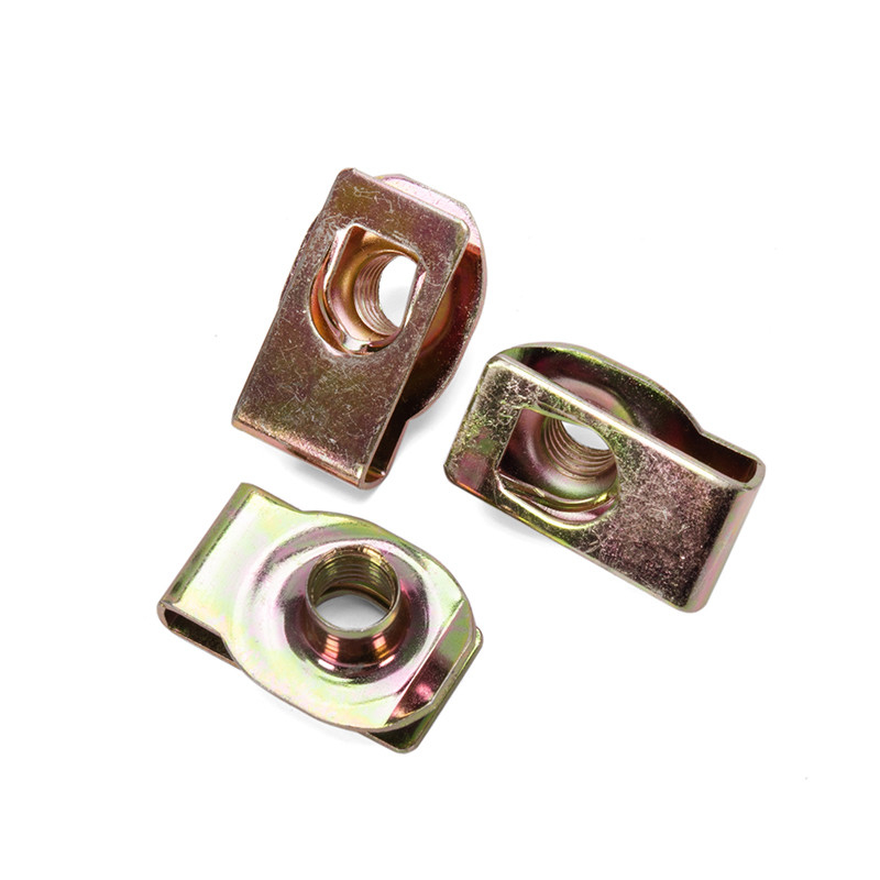 Water Treatment Fasteners OEM Precision Nut Metric Measurement System M4 M6 M8 M10 U Shaped Spring Clip Nut for Automotive