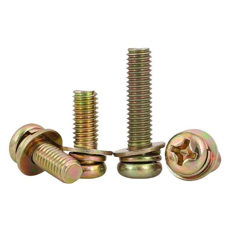 INCH Measurement System Pan Head Cross Screw Zinc M3 M4 M5 M6 with 1.6-20mm Sizes and Chrome Plated Finish