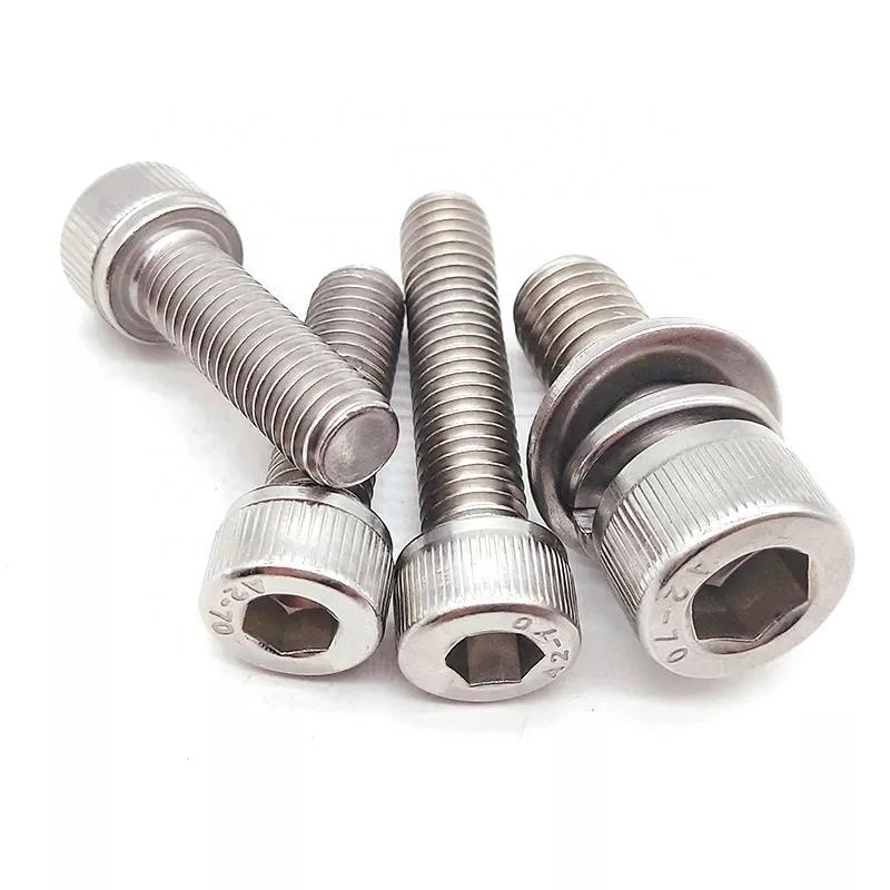 ISO Standard Blue Anodized M3 M4 M5 M6 M8 304 Stainless Steel Hexagon Hex Socket Smooth Cap Head Allen Screw Bolt 6-50mm