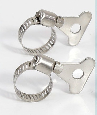 Sample Instock Heavy Duty Clamp SS304 Stainless Steel Throat Clamp with Handle for Water Pipe Fixing Buckle in ZINC Finish