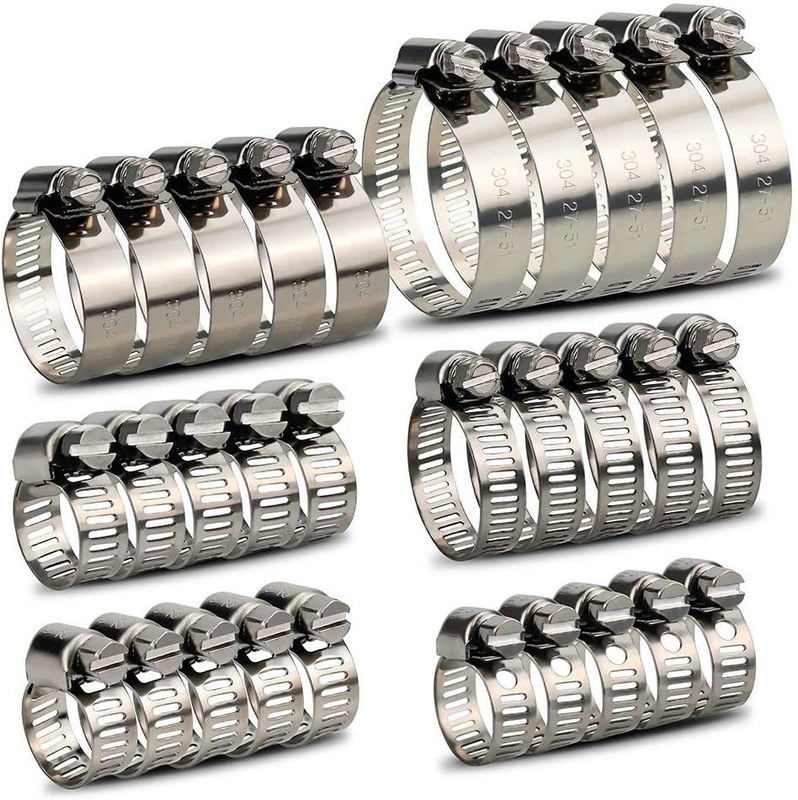 Stainless Steel Worm Gear Hose Clamps for Fuel Line Plumbing Adjustable Range 1/4-2 in 6-51mm ZINC Finish Sample Instock