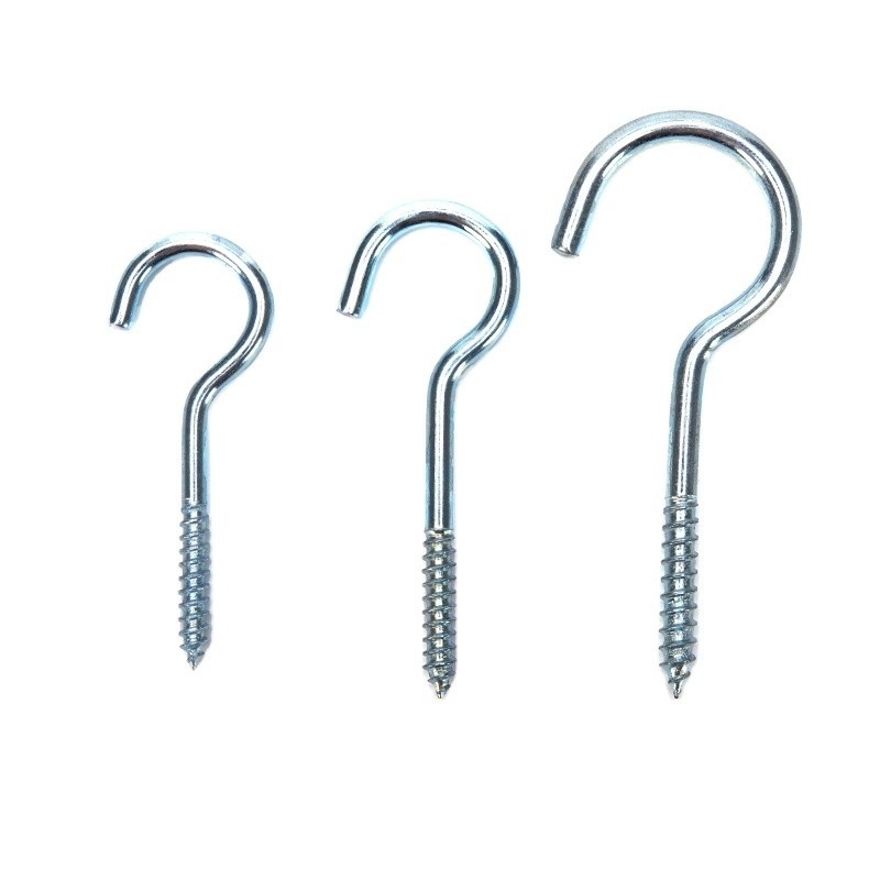 Galvanized Finish DIN Standard Stainless Steel Eye Screw Hook with Different Sizes M1.6 M2 M2.5 M3 M4 M5 M6 M8 M10 M12 M14 M16 M20
