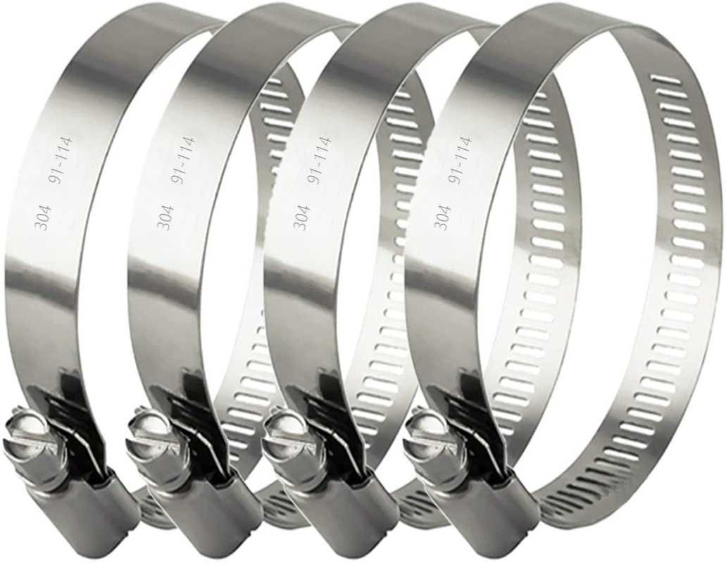 Instock General Purpose Worm-Drive Clamps for Firm Hose and Tube Adjustable Range 118-140mm Metric Measurement System