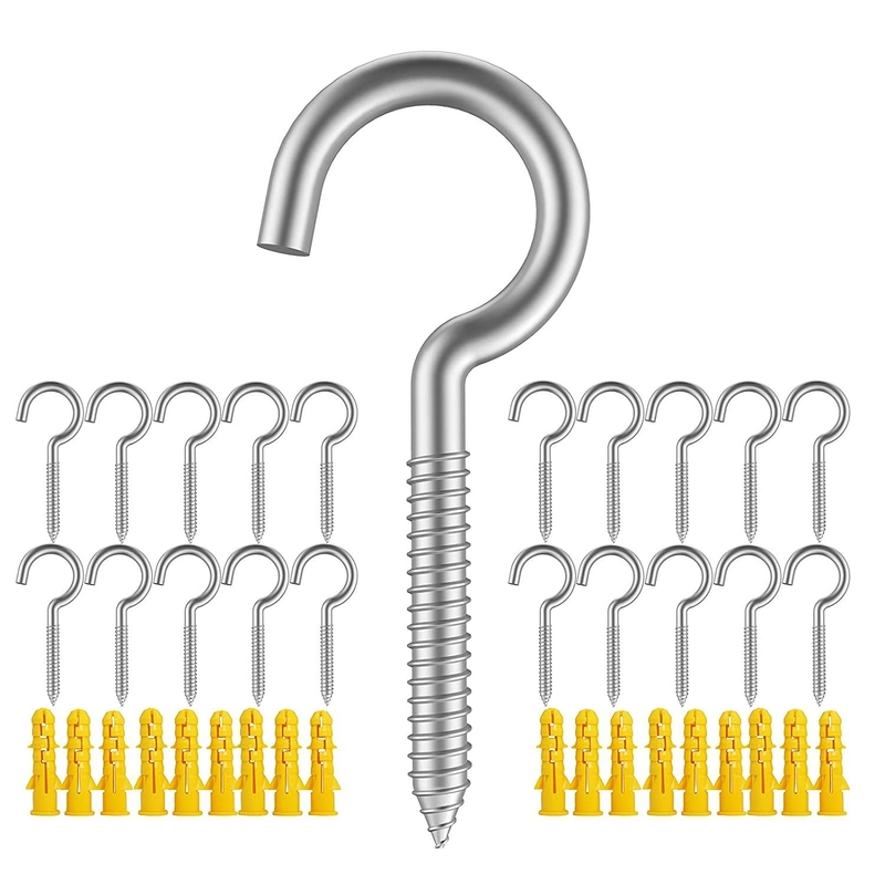 304 Stainless Steel Strong Eye Screw Hook for Indoor and Outdoor Craft JIS Standard ZINC PLATED Finish