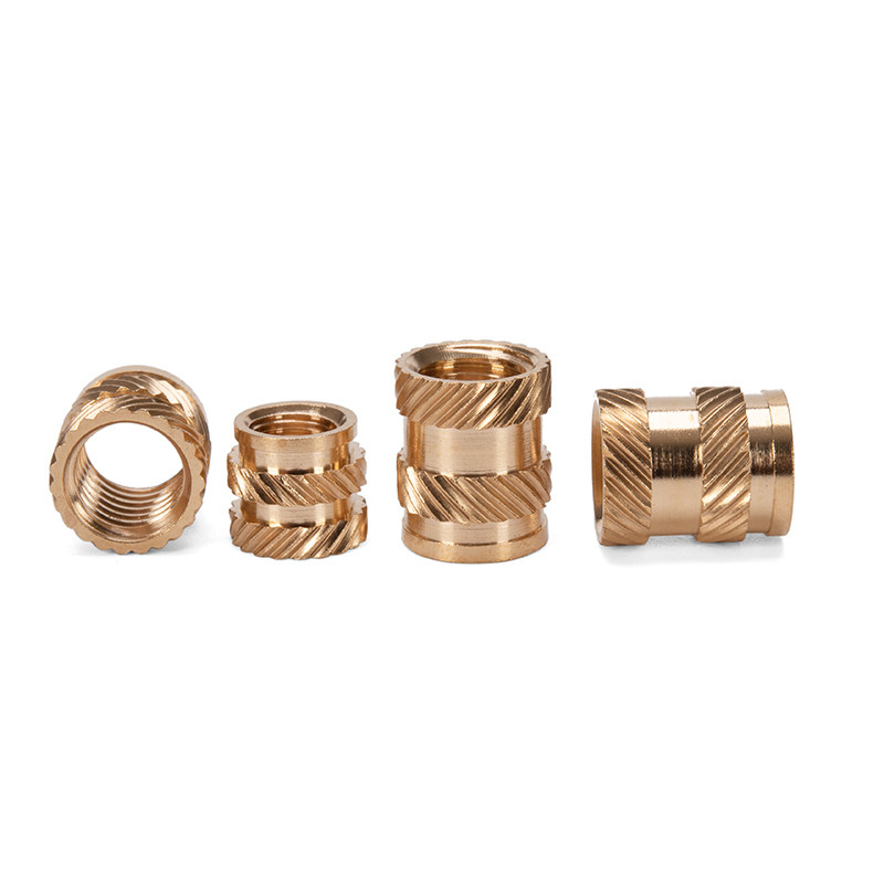 Steel Brass Galvanized Grooved Female Thread Copper Stud Hot Melt Twill Knurled Insert Nut for Plastic Housing 1/4 3/8 5/16
