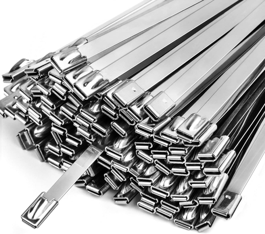 11.8 Inch Length 304 Stainless Steel Cable Ties with Zinc Finish and Customized Support Imperial Measurement System