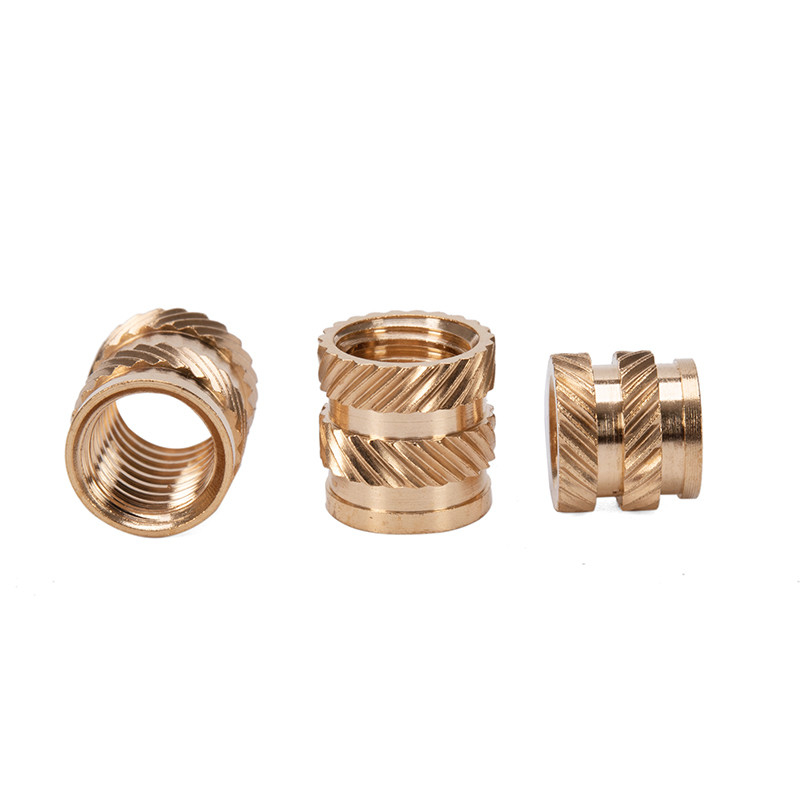 Melt Insert Knurled Copper Nut M3 M6 Brass Insert for Wood Through-Hole Brass Knurled Thumb Screw
